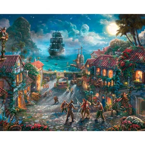 Pirates Of The Caribbean, Disney Dreams, Panel David Textile 35 x 44 Inches - Picture 1 of 4