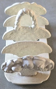 Vintage Ironstone Toastständer Caddy 4 Scheiben weiß Korb - Bild 1 von 7