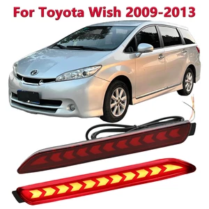 2 PCS Full LED Rear Bumper Reflector Lights Kit For Toyota Wish 2009-2013 - Picture 1 of 7