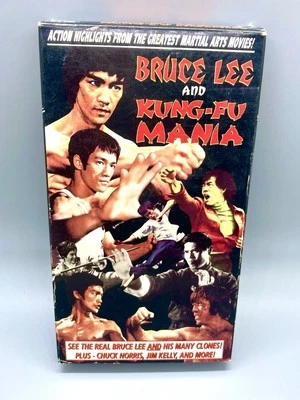 Bruce Lee Kung Fu Mania VHS Movie Chuck Norris Jim Kelly Martial Arts Classics - Image 1 of 4