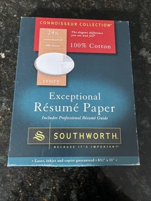 Southworth Connoisseur Collection Exceptional Resume Ivory Paper 100% cotton - Image 1 of 3