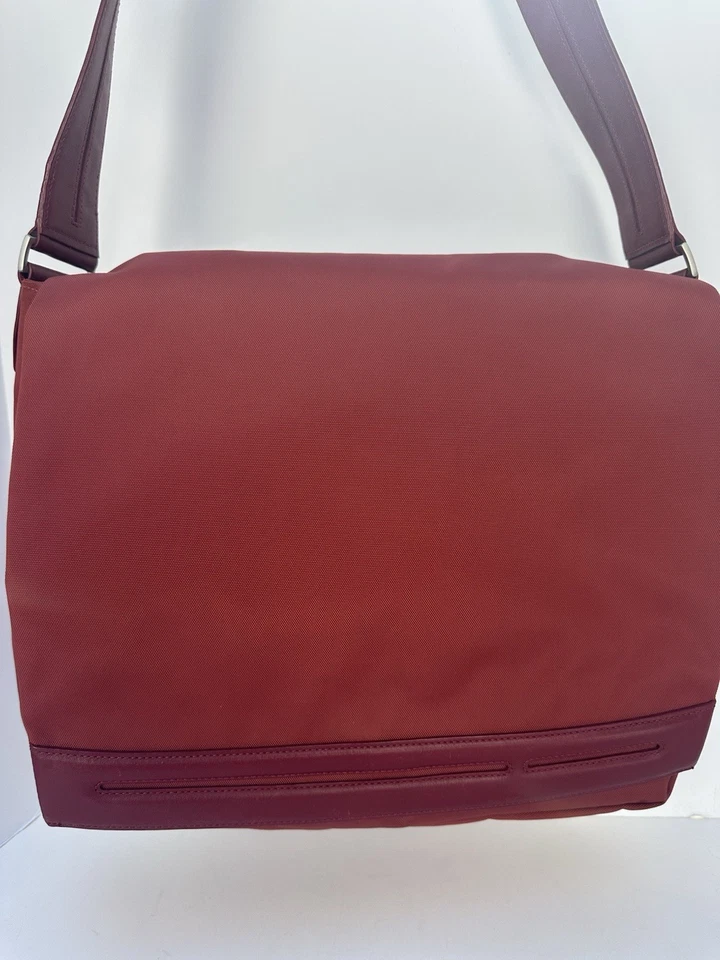 Tumi Harrison Nylon Maletín para Laptop Bolso Mensajero Multi Bolsillo Rojo Naranja Foto 1 de 4