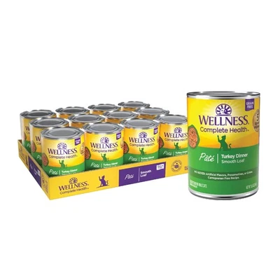 Wellness Complete Health Pate Adult Wet Cat Food, Natural, Protein-Rich, Grai... - Image 1 of 4