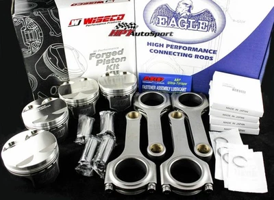 Wiseco Pistons & Eagle H-Beam Rods K20A2 K20Z Acura RSX-S 86.5mm Forged Set - Image 1 of 4