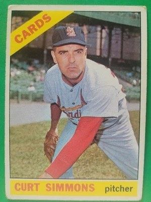 1966 Topps Curt Simmons #489 Cardenales de San Luis EX     Foto 1 de 3