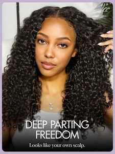 7x6 HD Lace All-Day Comfort Wig PartingMax Lace Wigs Messy Curly Lace Front W... - Picture 1 of 9