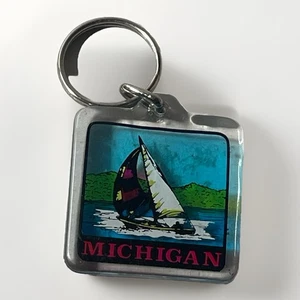 Michigan "Segelboot" Souvenir Schlüsselanhänger - Bild 1 von 1
