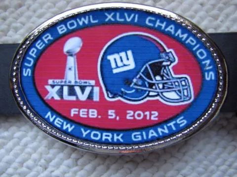 NEW YORK GIANTS  SUPER BOWL XLVI  FEB. 5th, 2012 Championship  Buckle - NEW Cover