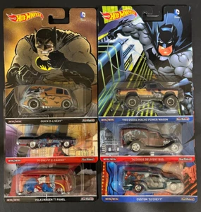 2016 Hot Wheels Premium Pop Culture DC Comics Batman vs Superman 6 Car Set 1/64 - Picture 1 of 8