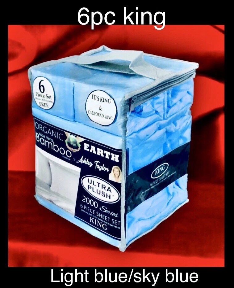 Ashley Taylor Bamboo Essence 2000 Series Ultra Plush 6pc King Size Sheet Set -