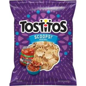 Tostitos Scoops Tortilla Chips Party Size Snacks 22 oz For Dip Salsa Guacamole - Picture 1 of 2