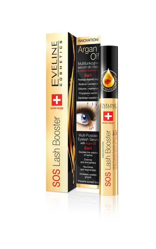 Eveline Cosmetics SOS Lash Booster Multi-Purpose Eyelash Serum with Argan Oil - Image 1 of 1