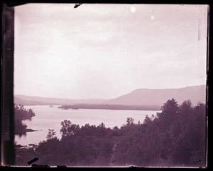 ONE EARLY 1900s ANTIQUE GLASS NEGATIVE, NEWPORT, ME, "MOUNTAINS AND LAKES" #1 - Picture 1 of 2