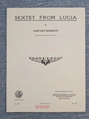 Sexteto de Lucía por Gaetano Donizetti Nivel Intermedio (Art Pub Society) Foto 1 de 3