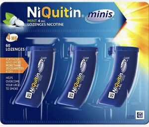 NiQuitin Minis 4mg Mint 60 Lozenges Relieve Sudden Cravings Stop Smoking Aid