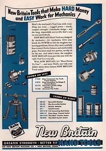 1954 New Britain Tools trinquete extractor de buje de trinquete anuncio impreso original - Imagen 1 de 1