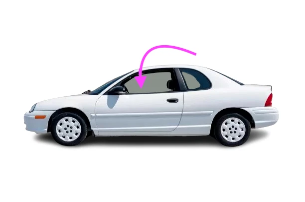 Se adapta a: Dodge & Plymouth 1995-1999 neón 2D cupé puerta delantera izquierda ventana vidrio Foto 1 de 4