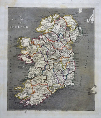 Mapa Atlas Darton Union 1812 Irlanda Dublín Belfast Cork Louth Limerick Galway  Foto 1 de 4