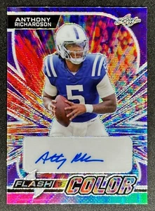 2023 Leaf Eclectic ANTHONY RICHARDSON /3 Purple Wave AUTO Indy Colts - Bild 1 von 7