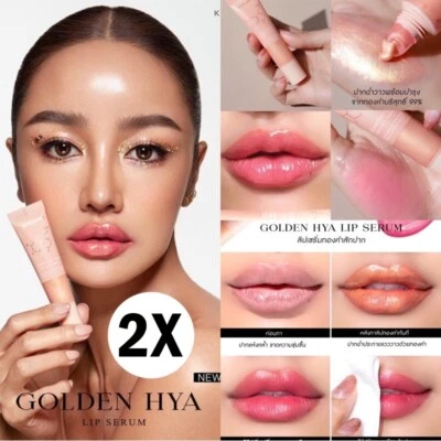2X GOLDEN HYA LIP SERUM Kathy Amrez Hyaluronic Acid Gold Vitamin E Moisturizes - Image 1 of 4