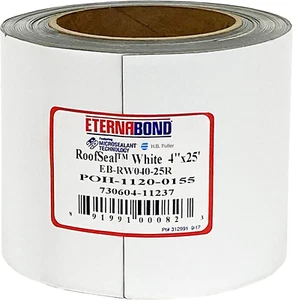 EternaBond RoofSeal White 4" x25' MicroSealant UV Stable Roof Seam Repair Tap... - Picture 1 of 12