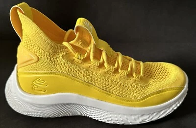 Under Armour CURRY 8 Yellow Smooth Butter Flow White Size GS 5.5Y 3023527-701 - Image 1 of 4