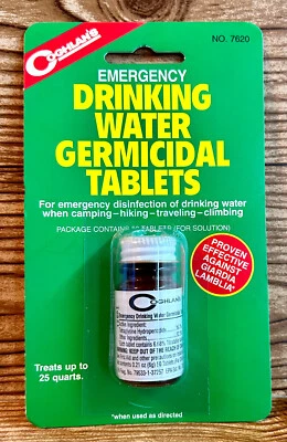 Coghlan's - бактерицидные таблетки для питьевой воды в чрезвычайных ситуациях - модель No7620 - Изображение 1 из 2