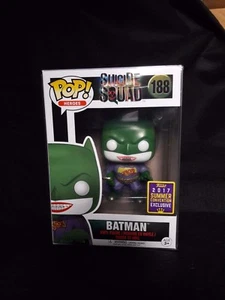 SDCC 2017 Funko Pop! Movies: Suicide Squad Joker Batman Exclusive W/ PROTECTOR - Picture 1 of 4