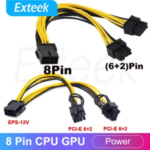 CPU PCI-E 8Pin Express to Dual PCIE 8 (6+2) Pin Power Cable Graphics Card GPU AU - Picture 1 of 14