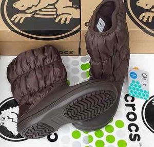 CROC WINTER PUFF BOOT ALLCAST CLAIRE NADIA DUET SCHNEESCHUH ~ braun Espresso ~ W 7 ~ NEU - Bild 1 von 3