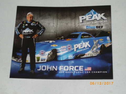 2017 JOHN FORCE PEAK NITRO FUNNY CAR NHRA POSTCARD Cover