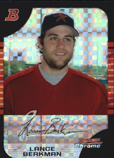 2005 Bowman Chrome X-Fractors Houston Astros Baseball Card #89 Lance Berkman/225