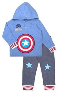 Captain America Toddler Boys Two-Pack Jogger Set Size 2T 3T 4T - Picture 1 of 1
