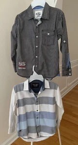 2 boy cotton shirts size 8, Gini&Jony and Palm Tree, length 21", pit-to-pit 16" - Picture 1 of 5