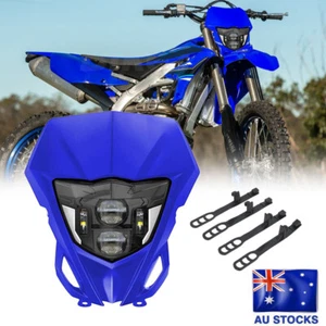 LED Headlight DRL Blue Fairing For Yamaha WR450F WR250F TTR WR 400 450 2013-2023 - Picture 1 of 12