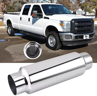 For Ford F350 XL,XLT 3'' In/Out 12" L Muffler Resonator Exhaust Quiet Deep Tone Foto 1 de 4