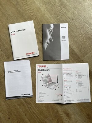 RARE TOSHIBA U300 LAPTOP (20VL64 + 15VL64 SERIES) OWNER'S + USER'S MANUALS - Image 1 of 4