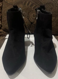 Valerie Microsuede schwarze Damen-Stiefelette Größe 9 – ein neuer Tag - Bild 1 von 4