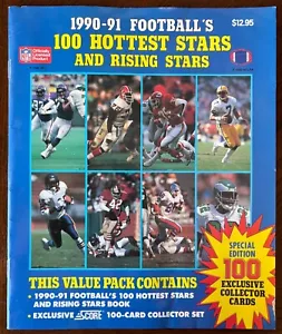 1990-91 FOOTBALL’S 100 HOTTEST STARS AND RISING STARS BOOK NFL / SCORE “LOOSE” - Picture 1 of 2