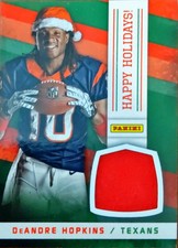 2014 Panini Boxing Day Happy Holidays Relic DeAndre Hopkins Cardinals