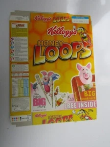 Kelloggs 2003 Honey Loops Ferkel Big Movie leere Müslischachtel - Bild 1 von 2