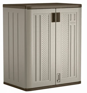 Outdoor Utility Storage Cabinet Resin Base 36 Shed Tool Locker Garage Home Yard - Picture 1 of 6
