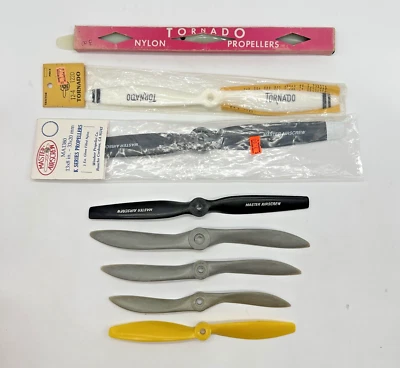 8 Nylon Plastic RC Model Airplane Propeller Master Airscrew Tornado APC Vintage - Image 1 of 4