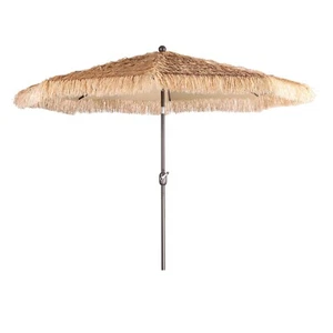 Aoodor 9FT Patio Umbrella Thatched Outdoor Umbrella with Plug Beach Umbrella - Picture 1 of 6