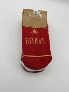 Rae Dunn Girls Christmas Holiday Ankle Socks 10 Pack NWT Size S/M - Picture 1 of 4