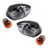 Schwarze Blinker Gläser Yamaha XJ6 XJ-6 Diversion smoked signal lenses