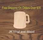 Beer Mug, Beer Stein, Ale, Laser Cut Wood, Wood Cutout, Crafting Supply, A136