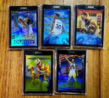 STEPHEN CURRY ON CARD SIGNED AUTO TYSON BECK x 5  HOLO FOIL GSW CARDS RARE