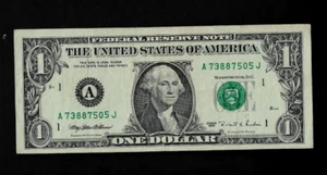 U.S.A ( 1 ) BANK NOTE FEDERAL RESERVE MASSACHUSETTS 1 DOLLAR 1995 VERY FINE PLUS - Picture 1 of 2