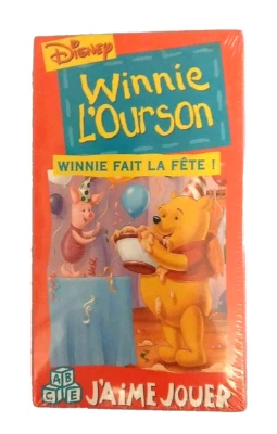 Disney French Version L'ourson J'aime Jouer VHS Video Winnie The Pooh Party New - Image 1 of 4